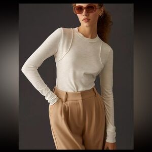 Anthropology Pilcro Reconstructed Racer Tee.